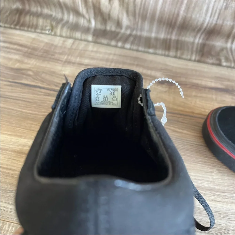 NEW VANS Old Skool Flame Wall Black Black Skate Shoes Sneakers Mens 6.5 Womens 8 - Picture 6 of 7